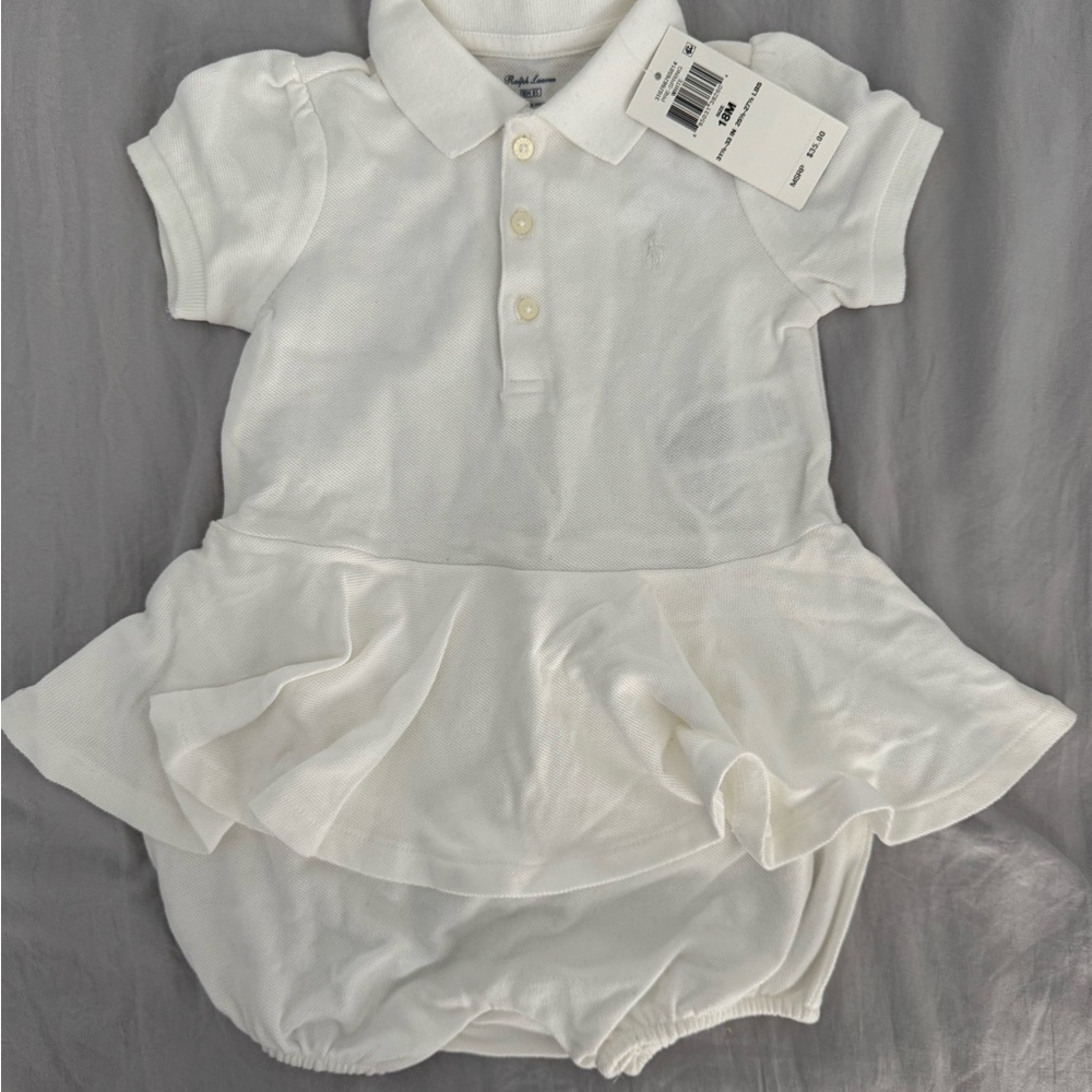 Ralph Lauren White Casual Polo Dress